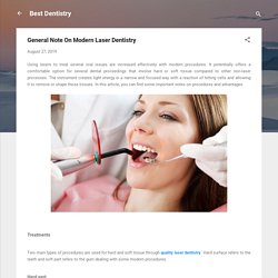 General Note On Modern Laser Dentistry