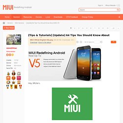26 Tips You Should Know About MIUI V5
