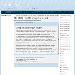 IELTS General Reading Practice test - free practice material from Exam English