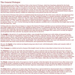 Article: The General Prologue to the Canterbury Tales