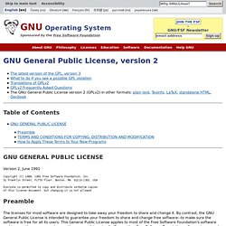 General Public License v2.0
