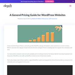 A General Pricing Guide for WordPress Websites