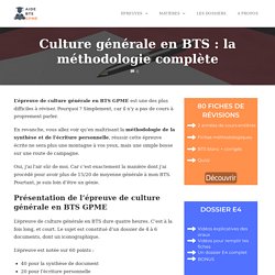 Culture générale en BTS : la méthodologie complète - Cours BTS GPME