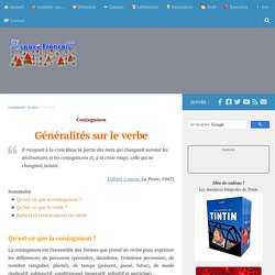 16) Généralités sur le verbe