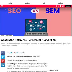 What Is Generally Accepted Differences Between SEO And SEM- Blogsvin