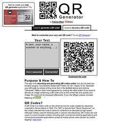 Generate and decode QR-codes online