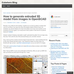 How to generate extruded 3D model from images in OpenSCAD