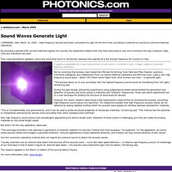 Sound Waves Generate Light