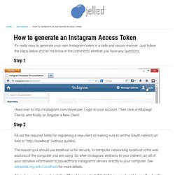 How to generate an Instagram Access Token