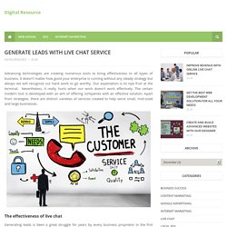 Generate leads with live chat service