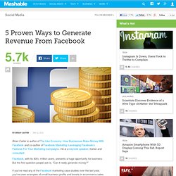 5 Proven Ways to Generate Revenue From Facebook