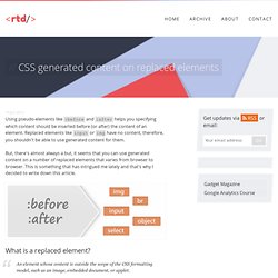 CSS generated content on replaced elements