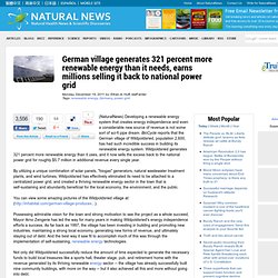 German village generates 321 percent more renewable energy than it needs, earns millions selling it back to national power grid