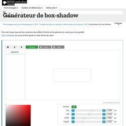 Générateur de box-shadow - CSS