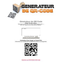 Generateur gratuit de QR Code en un clic