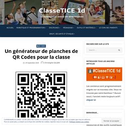 Un générateur de planches de QR Codes pour la classe – ClasseTICE 1d