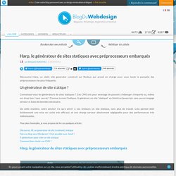 Harp, le générateur de sites statiques avec préprocesseurs embarqués
