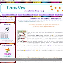 Générateurs de tests de conjugaison