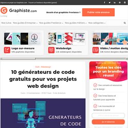 10 générateurs de code gratuits pour vos projets web design