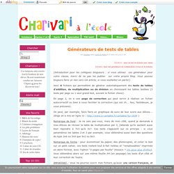 Générateurs de tests de tables