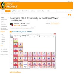 Generating RDLC Dynamically for the Report Viewer Local Report