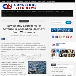 New Energy Source: Major Advance in Generating Electricity From Wastewater