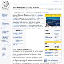 Solar Energy Generating Systems