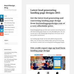 Latest lead generating landing page designs 2015