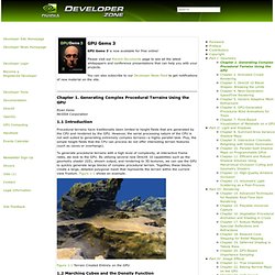 GPU Gems 3 - Chapter 1. Generating Complex Procedural Terrains Using the GPU