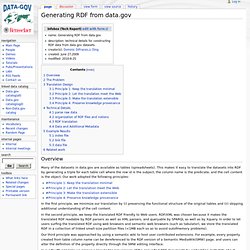 Generating RDF from data.gov - Data-gov Wiki