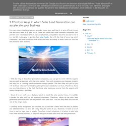 3 Effective Ways in which Solar Lead Generation can accelerate your Business