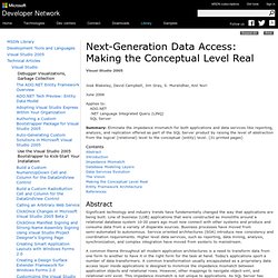 Next-Generation Data Access: Making the Conceptual Level Real