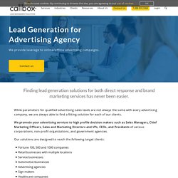 Lead Generation Solutions for Marketing & Advertising Industry - Callbox
