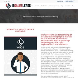 IT Lead Generation Services - IT Appointment Setting Leads