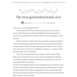 The next generation bends over