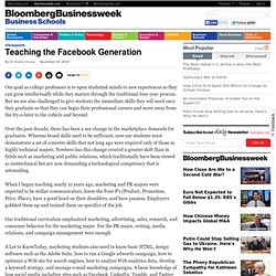Teaching the Facebook Generation [BusinessWeek]