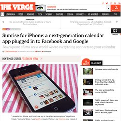 Sunrise for iPhone: a next-generation calendar app plugged in to Facebook and Google
