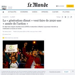La « génération climat » veut faire de 2020 une « année de l’action »