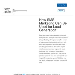 How SMS Marketing Can Be Used for Lead Generation - CloudContactAI