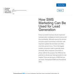 How SMS Marketing Can Be Used for Lead Generation - CloudContactAI