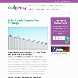 Solar Leads Generation Strategy