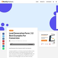 12 Best Converting Lead Form Examples