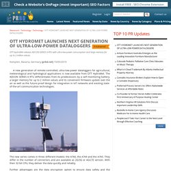 OTT HYDROMET LAUNCHES NEXT GENERATION OF ULTRA-LOW-POWER DATALOGGERS