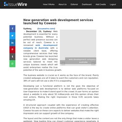 New generation web development services launched by Coweso