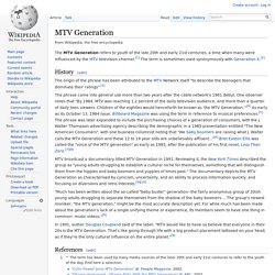 MTV Generation