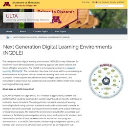 Next Generation Digital Learning Environments (NGDLE)