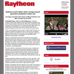 Raytheon unveils lighter, faster, stronger second generation exoskeleton robotic suit