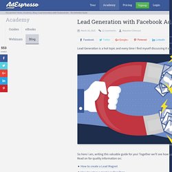 Lead Generation with Facebook Ads - The Definitive Guide