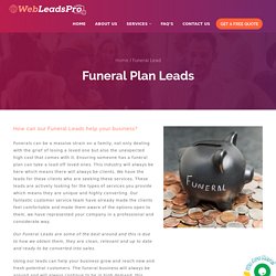 Funeral Plan Leads for Prepaid Funeral Plans