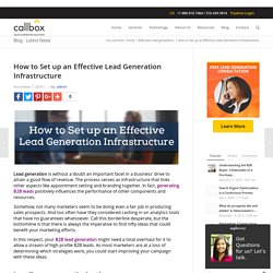 How to Set up an Effective Lead Generation Infrastructure